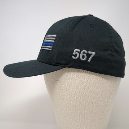 Relentless Defender Baseball Cap Black M Thin Blue Line Flexfit Hat 567 Police