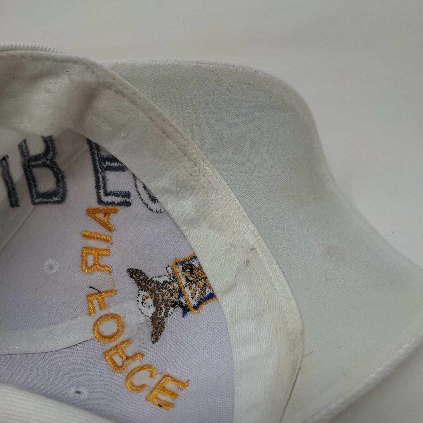 Air Force Strapback Hat White One Size Embroidered U.S. Warriors