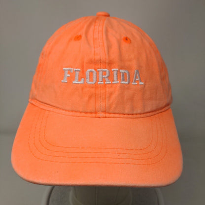 Florida Slideback Hat Orange OSFM Embroidered Adjustable Magu Distributors