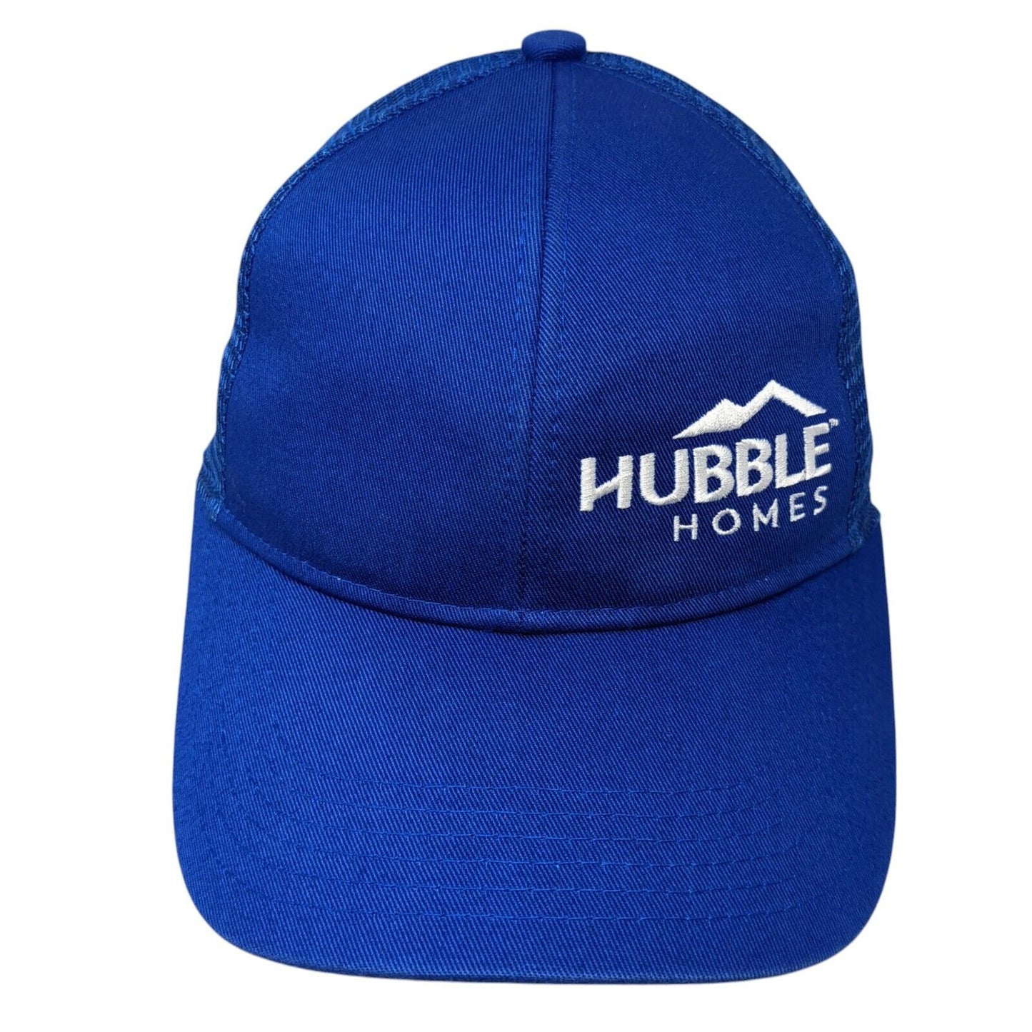 Hubble Homes Strapback Mesh Back Trucker Hat Blue One Size Adjustable
