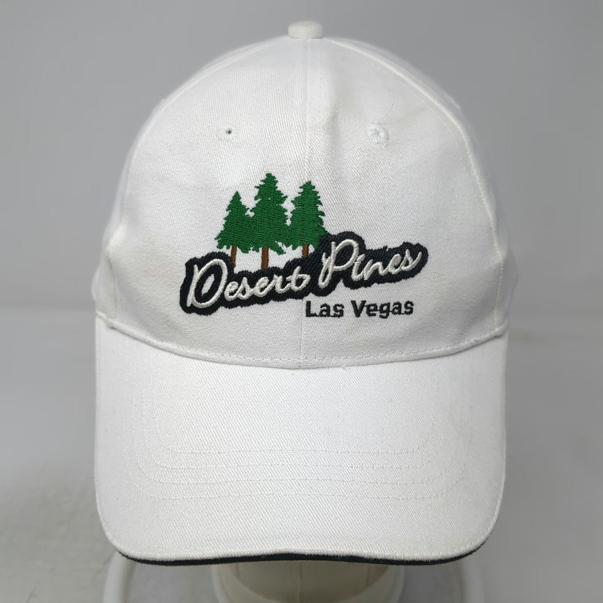 Dorian Cap Designs Baseball Cap White OSFM Desert Pines Las Vegas Slideback Hat