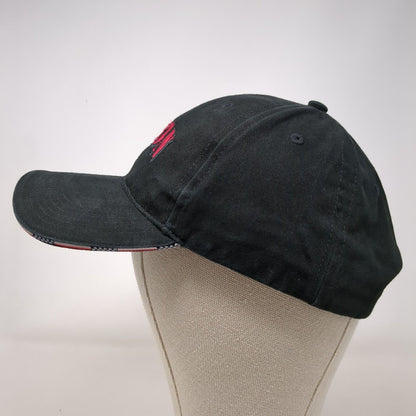 Girton Slideback Hat Black OSFA Adjustable Flex Strap Embroidered Kati