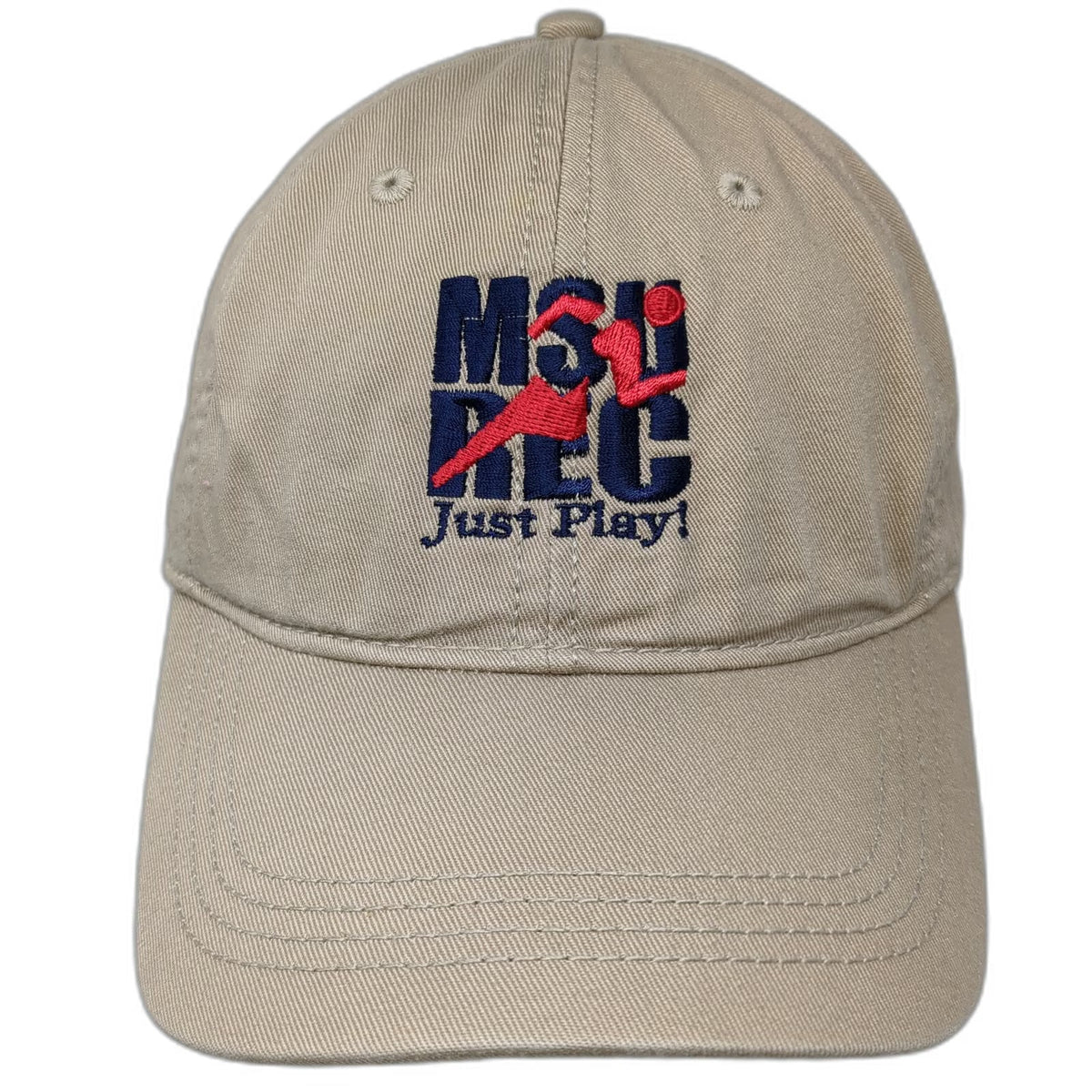 Devon & Jones Baseball Cap Beige One Size MSU REC Just Play Embroidered Hat