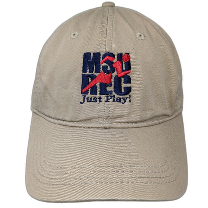 Devon & Jones Baseball Cap Beige One Size MSU REC Just Play Embroidered Hat