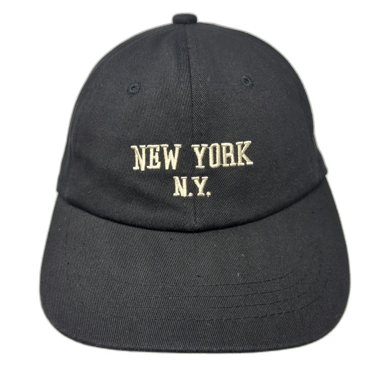 X.Y.F Baseball Cap Black One Size New York N.Y. Embroidered Cotton Slideback Hat
