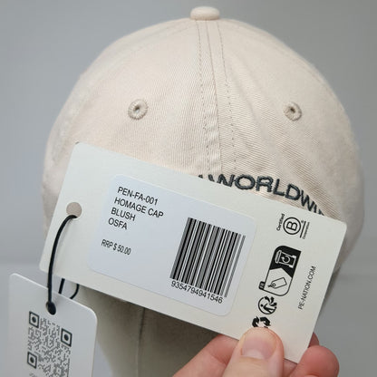 P.E Nation Baseball Cap Beige One Size Embroidered Logo Strapback Worldwide Hat