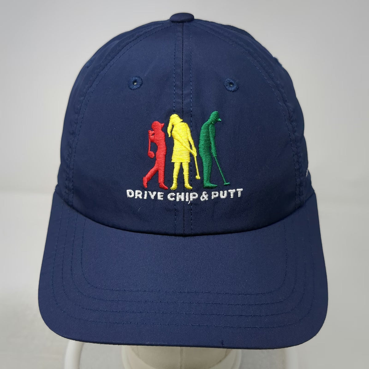 Drive Chip & Putt Blue Baseball Cap One Size Strapback Volunteer Golf Logo Hat
