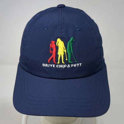 Drive Chip & Putt Blue Baseball Cap One Size Strapback Volunteer Golf Logo Hat