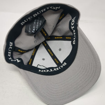 Burton Baseball Cap Gray One Size Mountain Logo Stretch Fit A-Flex Action Hat