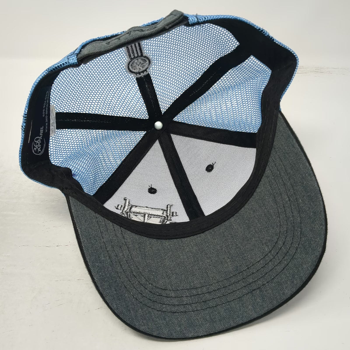 360 Apparel Kenworth Sales Baseball Cap Gray Blue One Size Semi Truck Mesh Hat