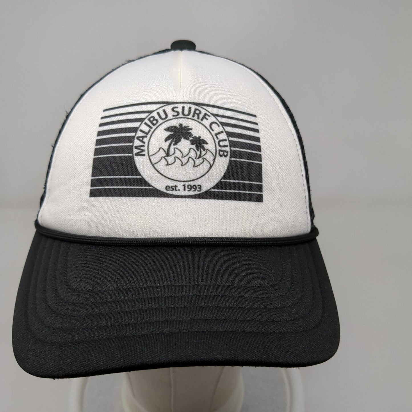 Malibu Surf Club Est. 1993 Snapback Trucker Hat Black OSFA Mesh Back Wild Fable