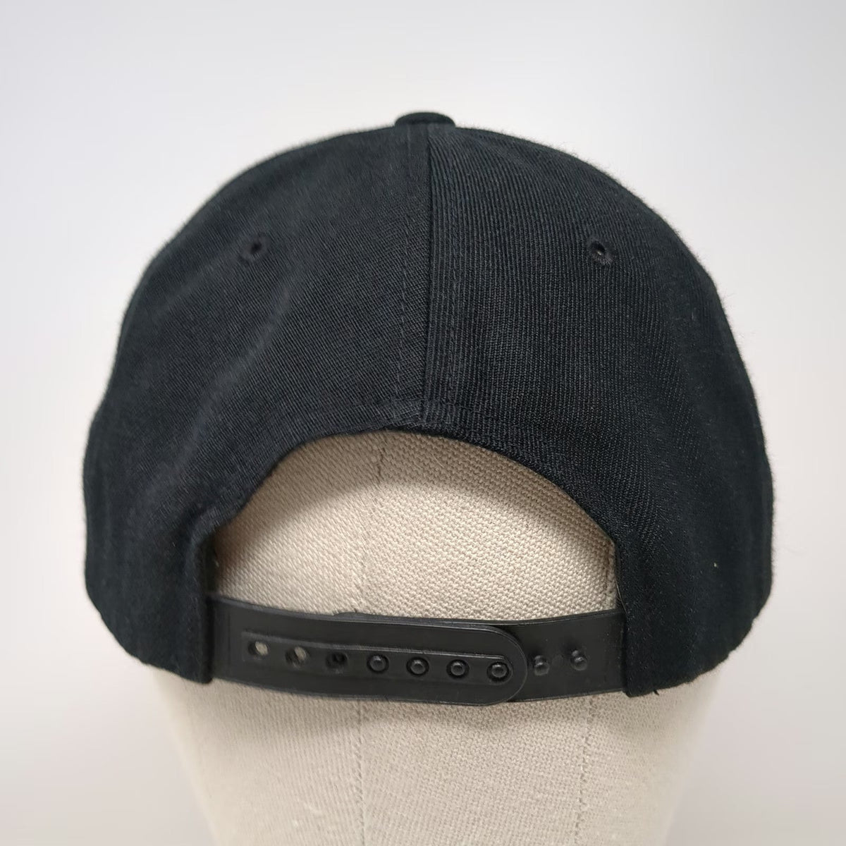 The Salty Plank Co. Snapback Hat Black One Size Flat Brim Wool Blend Salty Patch