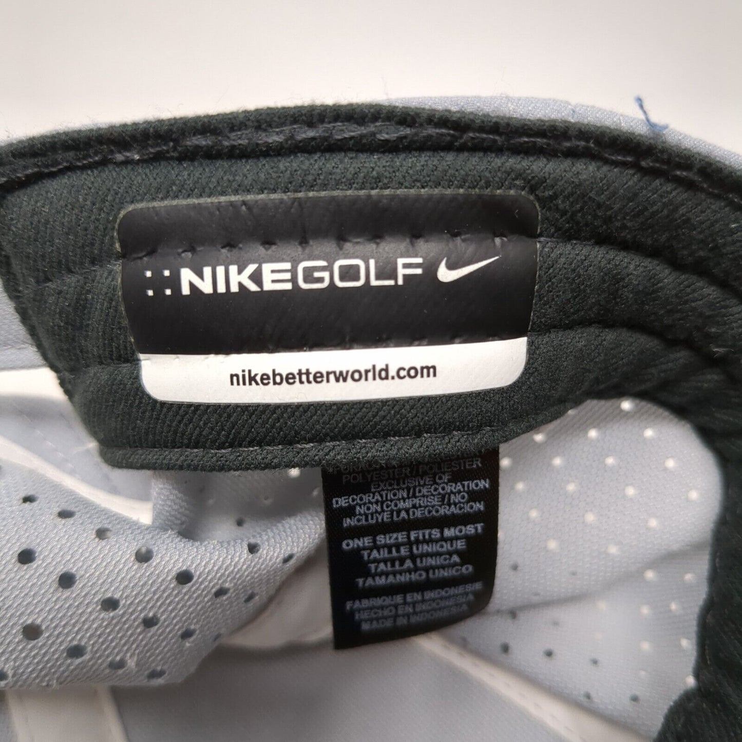 Nike Golf Strapback Hat Gray OS Adjustable Embroidered Breathable Polyester