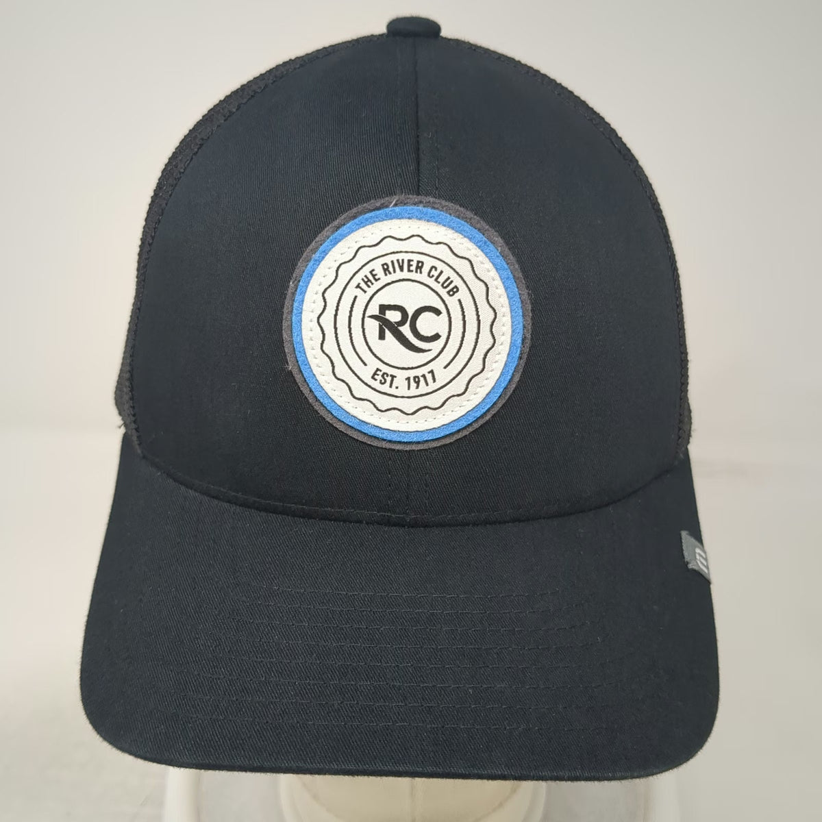 Travis Mathew Trucker Hat Black One Size River Club Mesh Snapback Golf 110 Patch
