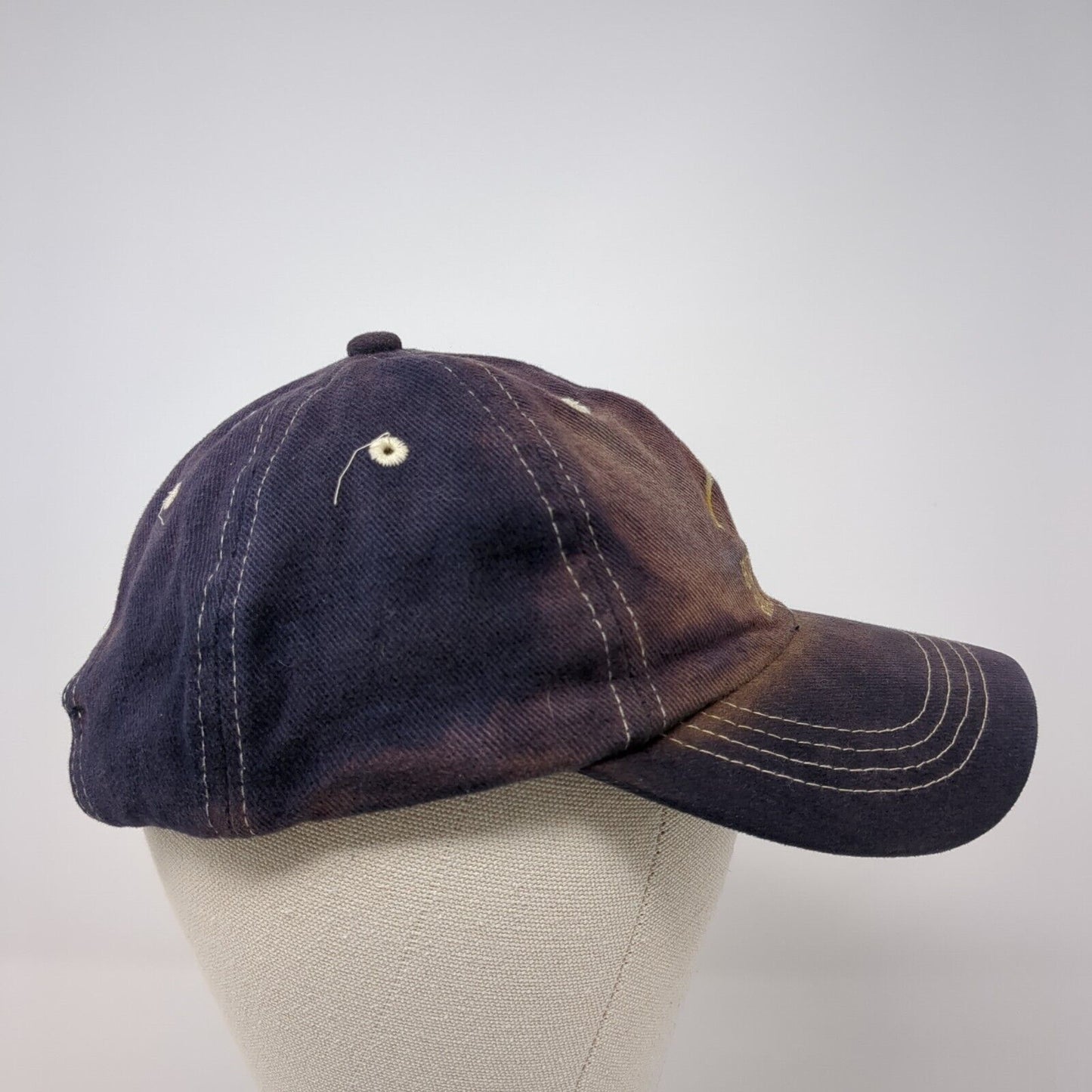 Bobkat Ranch Slideback Hat Blue One Size Adjustable Embroidered 6 Panel Otto
