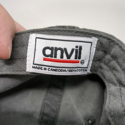 Anvil Baseball Cap Gray One Size Intercoastal Corporation Embroidered Cotton Hat