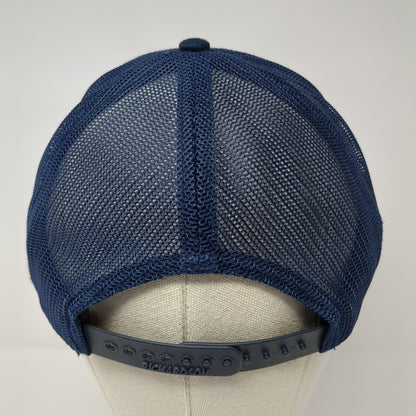 Project Big Wood Patch Snapback Trucker Hat Blue One Size Mesh Back