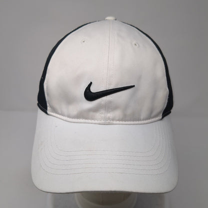 Nike Golf Strapback Hat White One Size Adjustable Swoosh Logo 6 Panel