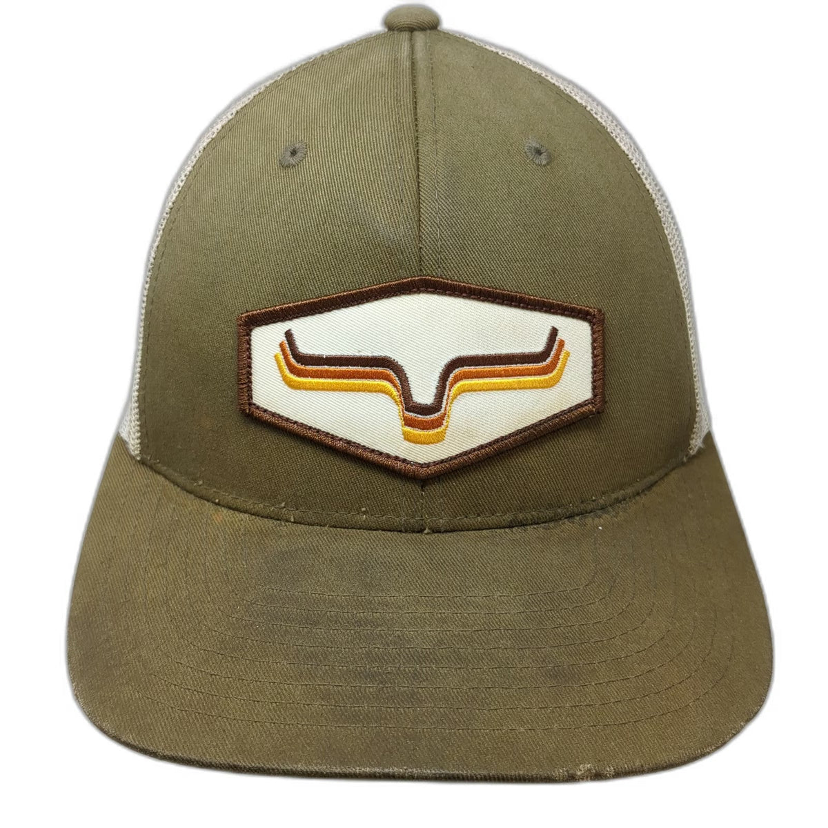 Kimes Ranch Trucker Hat Green One Size Mesh Snapback Horn Patch Logo Scottsdale