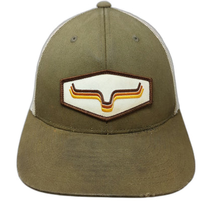 Kimes Ranch Trucker Hat Green One Size Mesh Snapback Horn Patch Logo Scottsdale