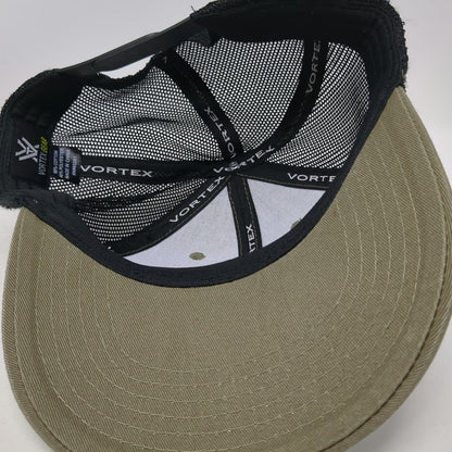 Vortex Gear Trucker Hat Green Black One Size Mesh Snapback Embroidered Patch