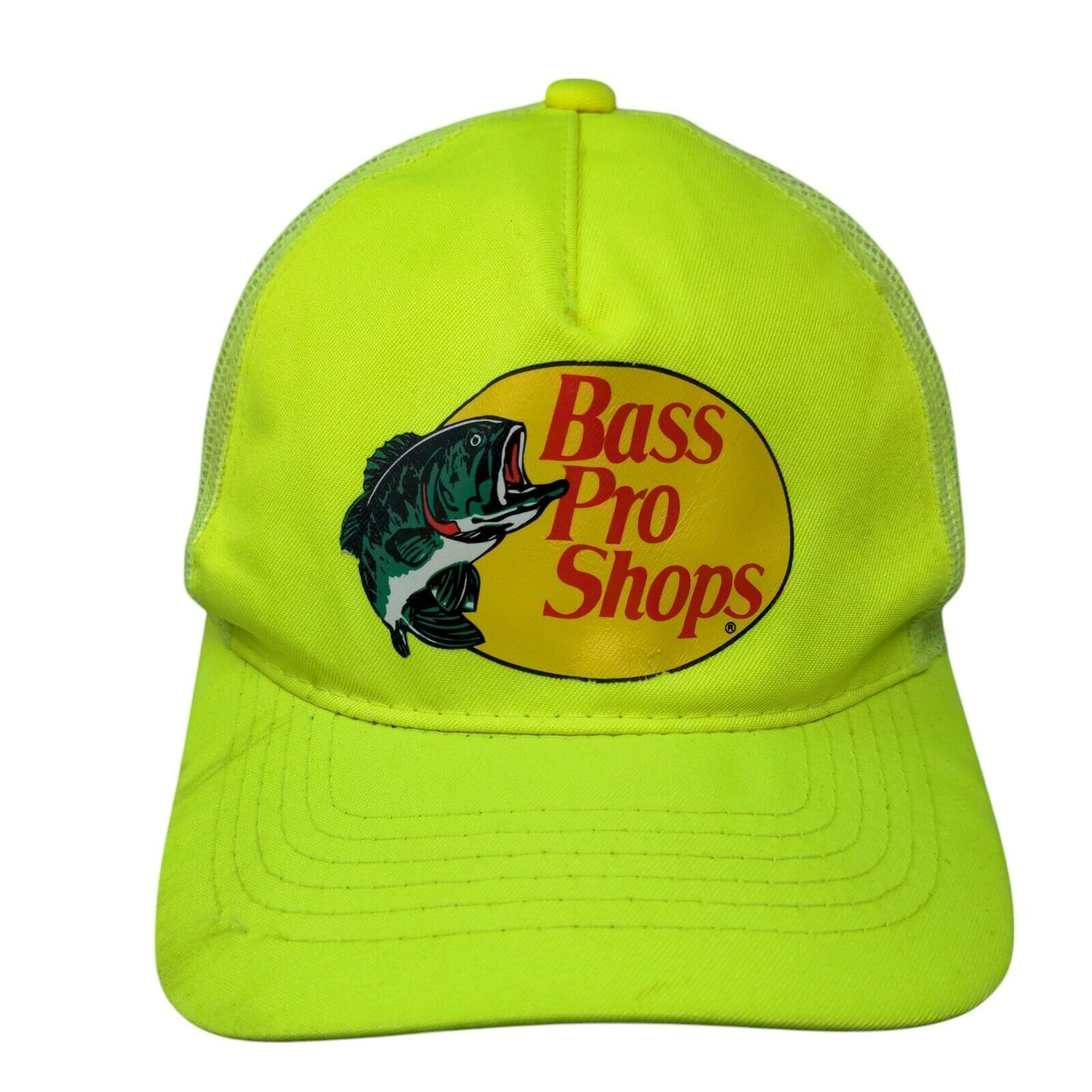 Bass Pro Shops Snapback Trucker Hat Green OSFM Adjustable Mesh Back Gone Fishing