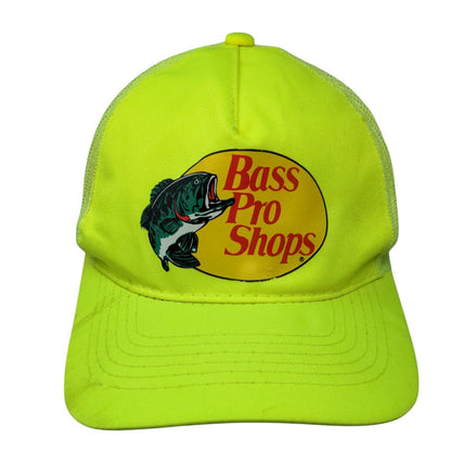 Bass Pro Shops Snapback Trucker Hat Green OSFM Adjustable Mesh Back Gone Fishing