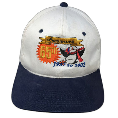 Young An Snapback Hat White 65th Anniversary Puffin 1937-2002 Cotton Vintage