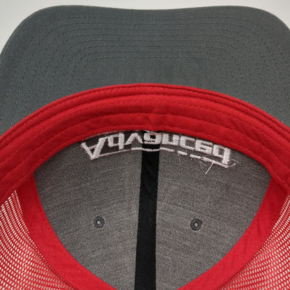 Richardson Trucker Hat Gray Red One Size Advanced Heating Cooling York Mesh Hat