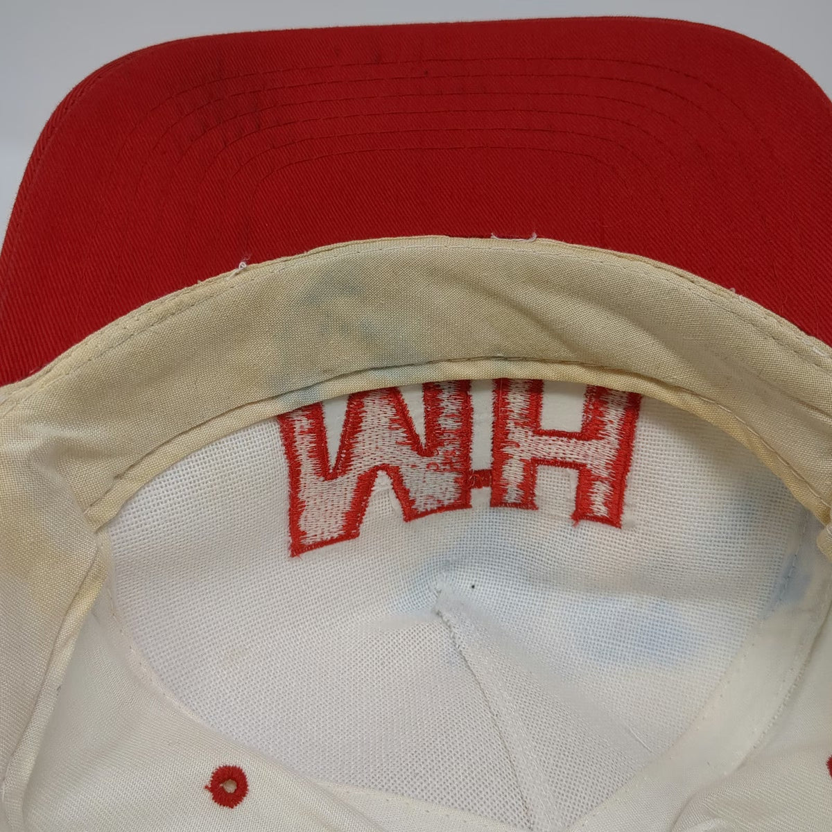 Max Herbold Inc 5 Panel Hat Red White One Size Rope Snapback Corporate Logo