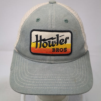 Howler Bros Baseball Cap Green Beige One Size Mesh Strapback Patch Graphic Hat
