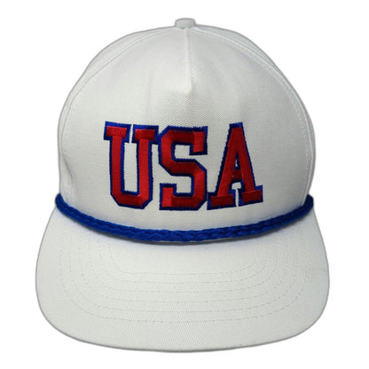 Nomad 5 Panel White One Size Mack Trucks USA Rope Snapback Embroidered Hat