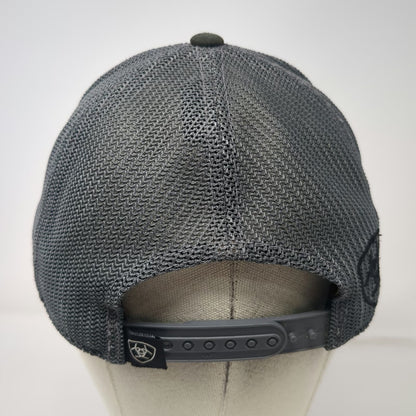 Ariat Trucker Hat Black One Size Mesh Back Snapback Flexfit 110 Curved Brim