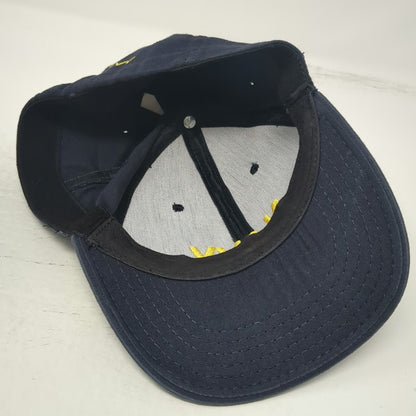 Baseball Cap Blue One Size US Navy Embroidered Made in USA Military Hat Recruit