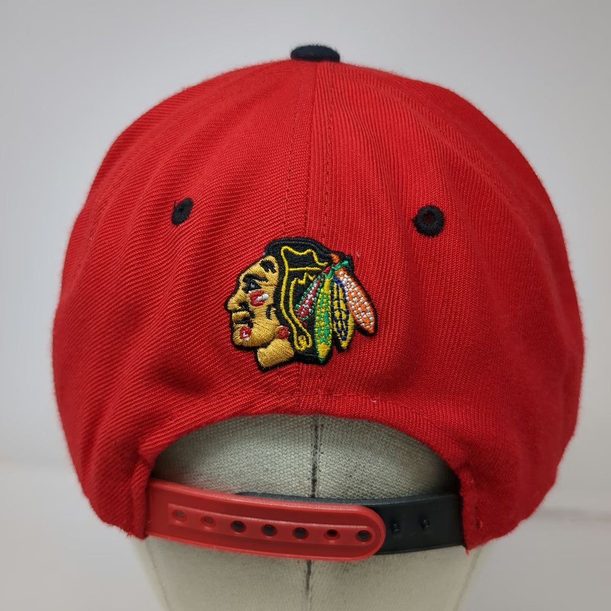 Chicago Blackhawks NHL Zephyr Snapback Red One Size Wool Blend Flat Brim Hat