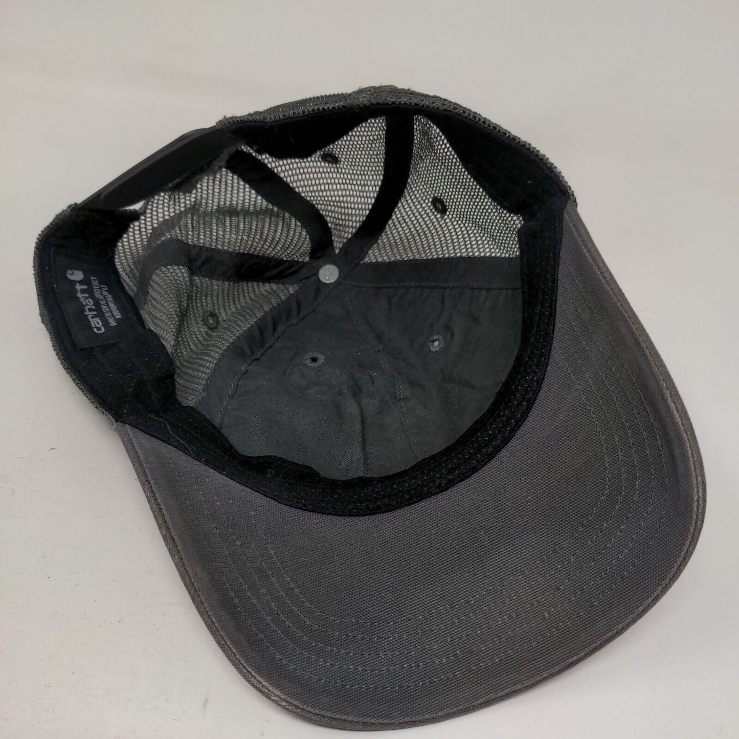 Carhartt Snapback Trucker Hat Gray One Size Adjustable Mesh Back 6 Panel