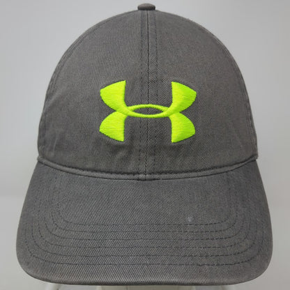 Under Armour Baseball Cap Gray One Size Green Embroidered Logo Slideback Hat