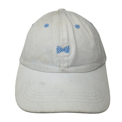 Fraternity Collection Slideback Hat White One Size Adjustable Embroidered Cotton