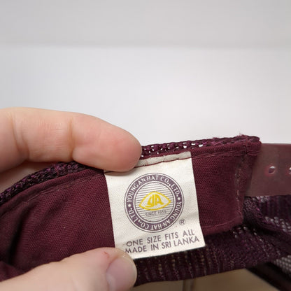 Young An Snapback Mesh Back Rope Trucker Hat Red One Size Adjustable