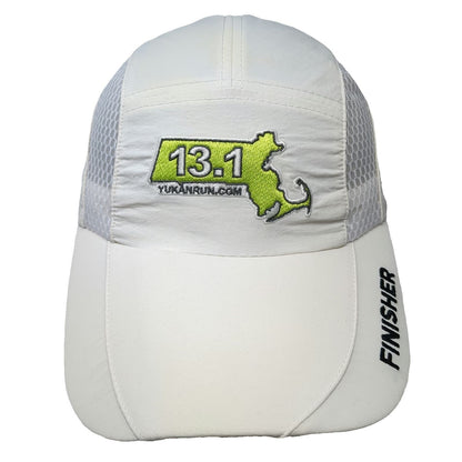 White One Size Baseball Cap Hat 13.1 Finisher Massachusetts Yukanrun Mesh Back