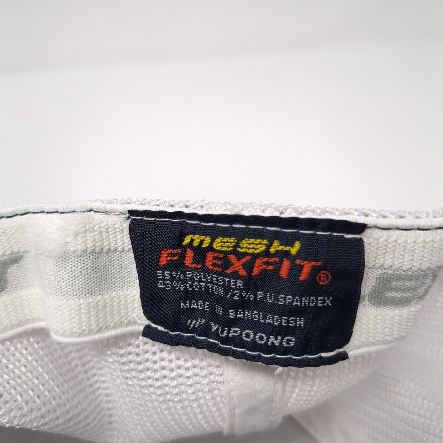 H Fitted Trucker Hat Blue One Size Adjustable Flexfit Mesh Back 6 Panel Yupoong