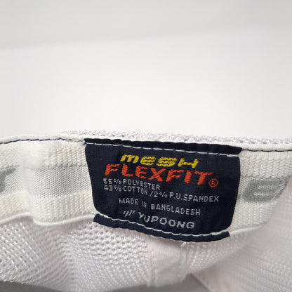 H Fitted Trucker Hat Blue One Size Adjustable Flexfit Mesh Back 6 Panel Yupoong