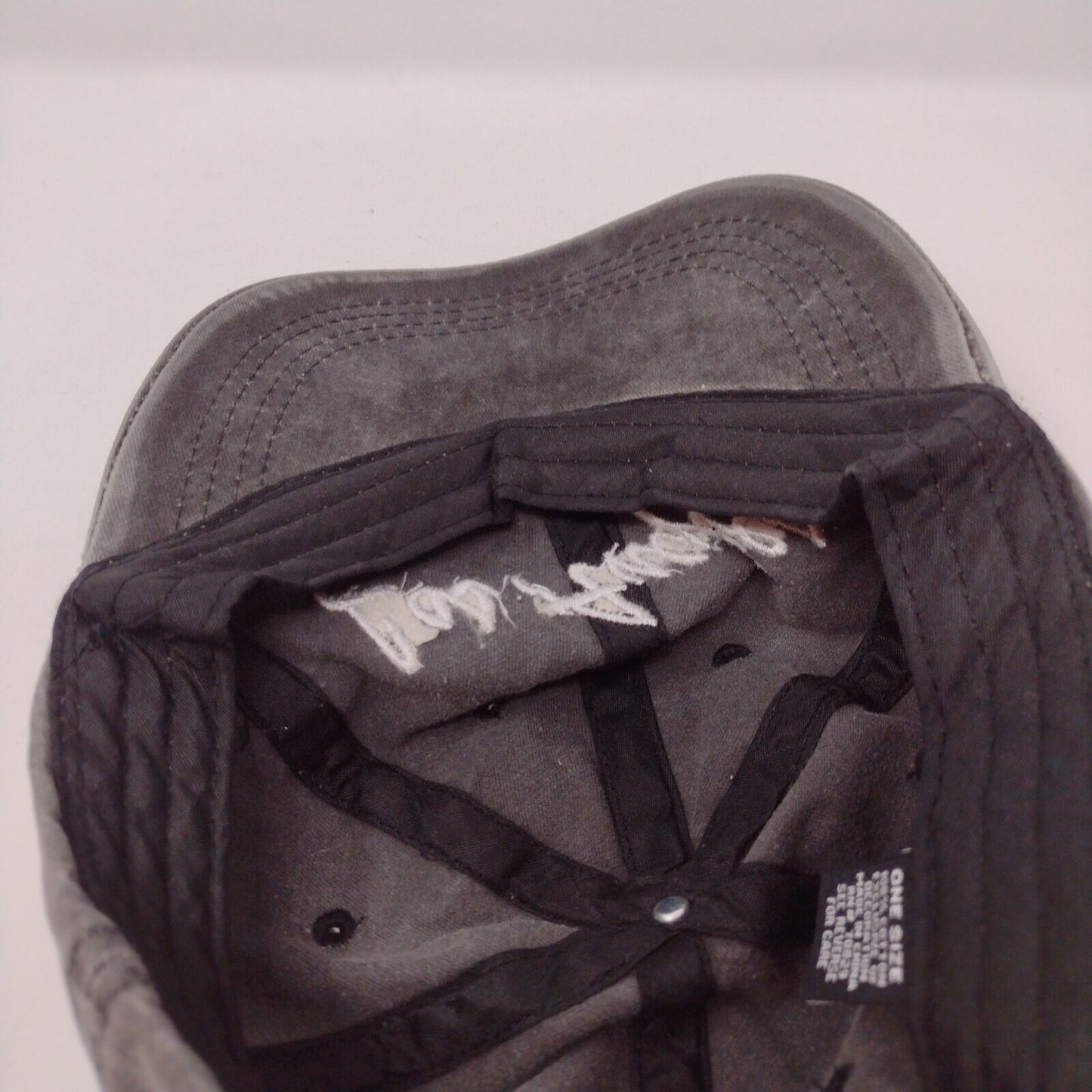 Los Angeles Strapback Hat Gray One Size Embroidered Adjustable Solid