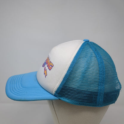 Thinking Cap Snapback Trucker Hat Blue One Size Mesh Back Stranger Things