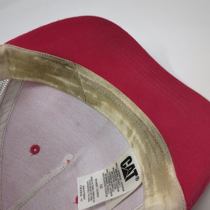 Cat Trucker Hat Pink One Size Mesh Snapback Gray White Logo Caterpillar Work