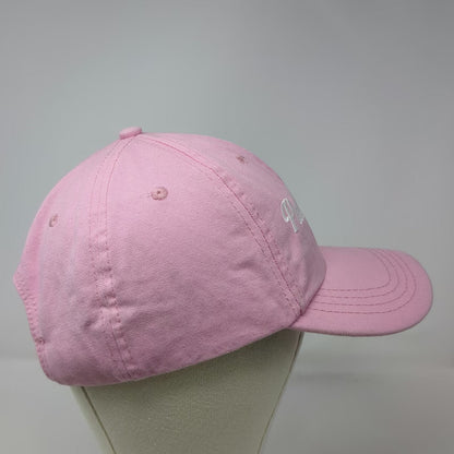 Baseball Cap Pink One Size Palm Beach Script Cotton Adjustable Hat