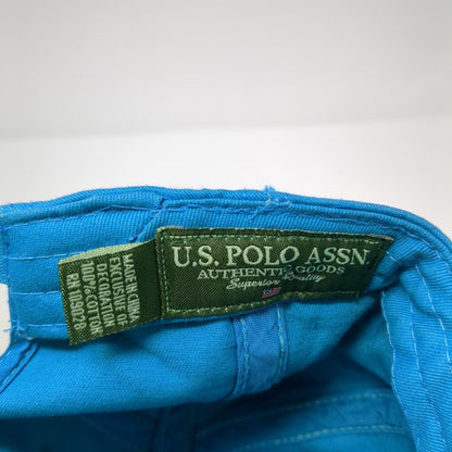 USPA Strapback Baseball Cap Blue One Size Adjustable Embroidered US Polo Assn.