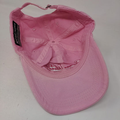 Cayman Islands British West Indies Slideback Hat Pink One Size Embroidered