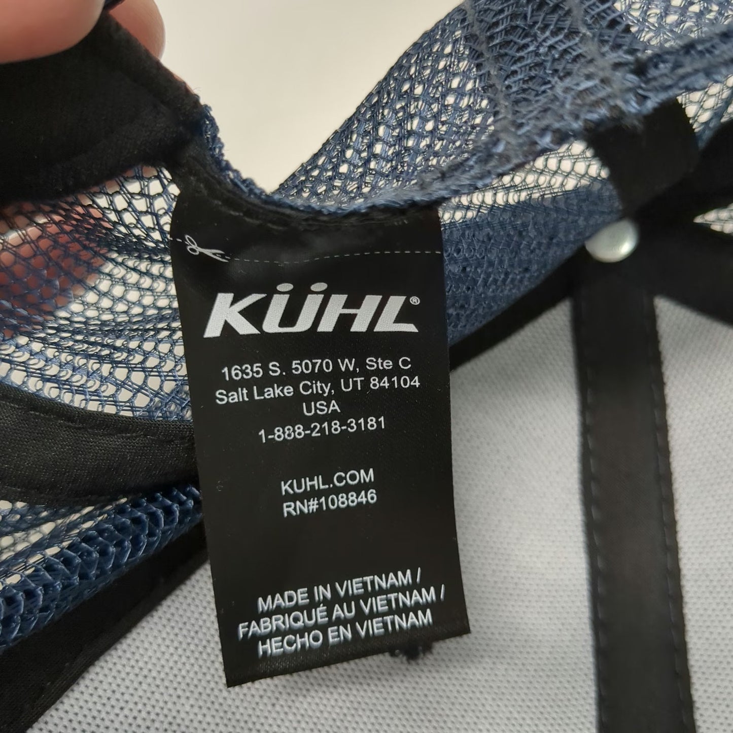 KÜHL Trucker Hat Blue One Size Mesh Back Mountain Patch Adjustable Snapback
