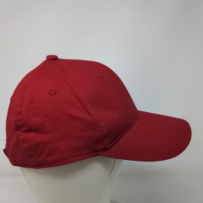 George Strapback Hat One Size Red Adjustable Strap Vented Holes Blank